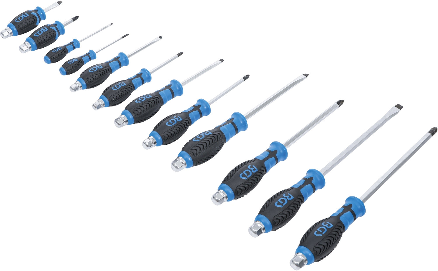 BGS 7895 Satz Schraubendreher 12 teilig Kreuz & Schlitz im Koffer