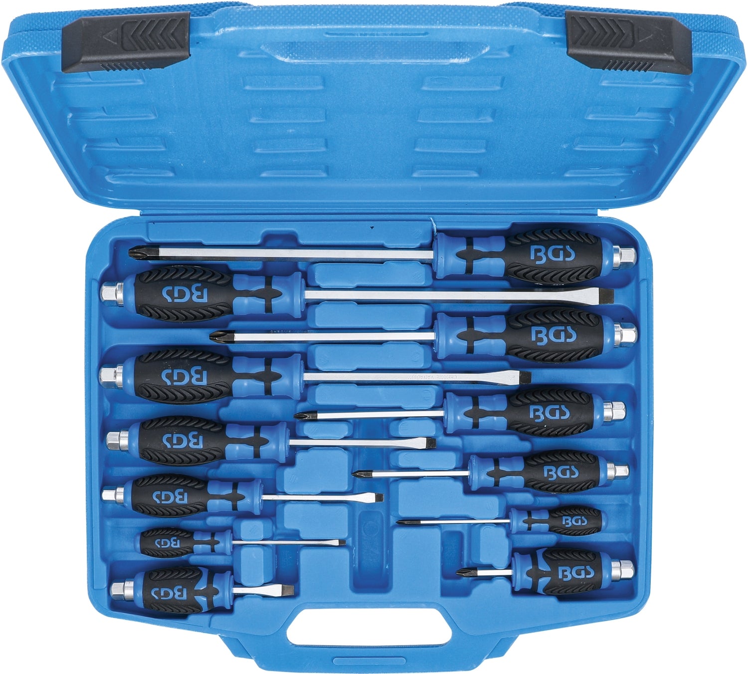 BGS 7895 Satz Schraubendreher 12 teilig Kreuz & Schlitz im Koffer