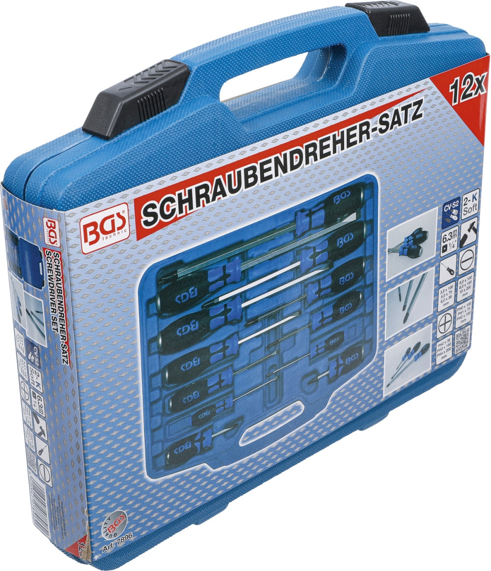 BGS 7896 Satz Schraubendreher 6,3mm (1/4") 12-teilig