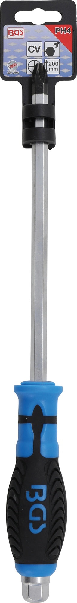 BGS 7915 Schraubendreher Klinge mit Sechskant Profil Abtrieb Kreuzschlitz PH4 Klingenlänge 200mm
