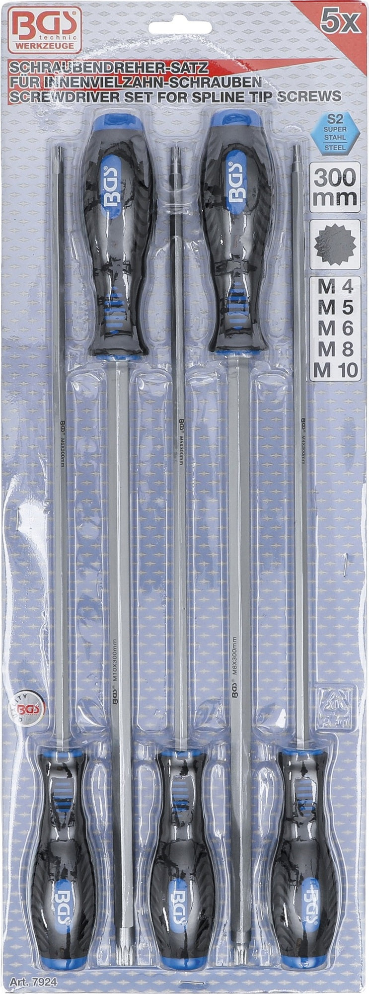 BGS 7924 Satz Schraubendreher Innenvielzahn (für XZN) 5 teilig