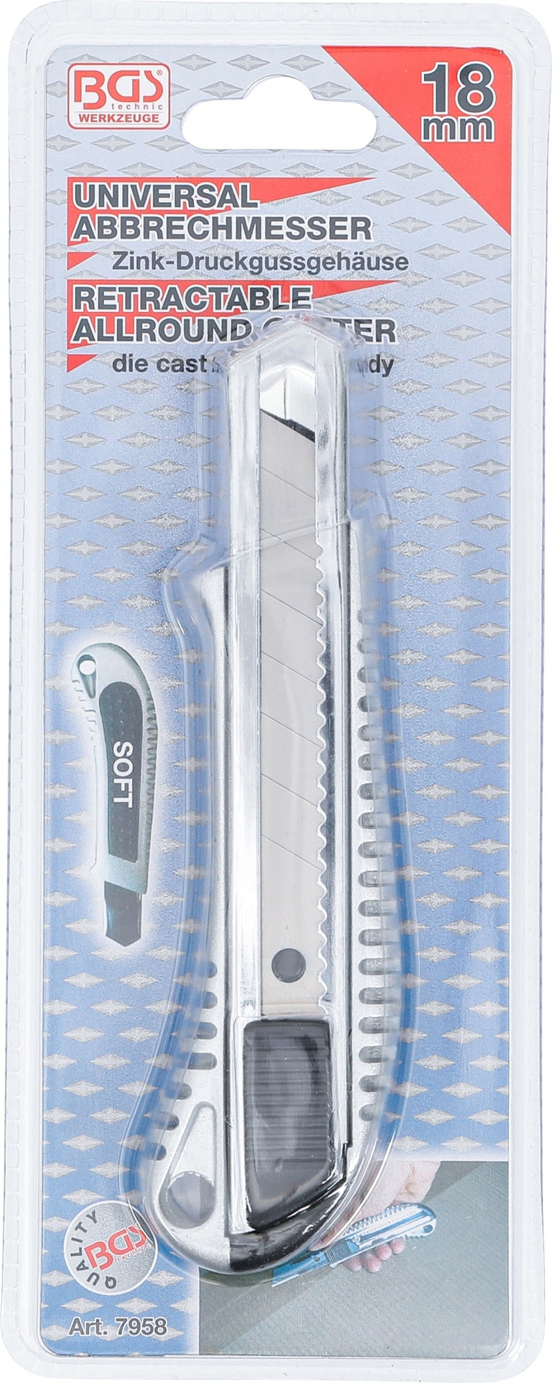 BGS 7958 Abbrechmesser schwere Ausführung Klingenbreite 18mm