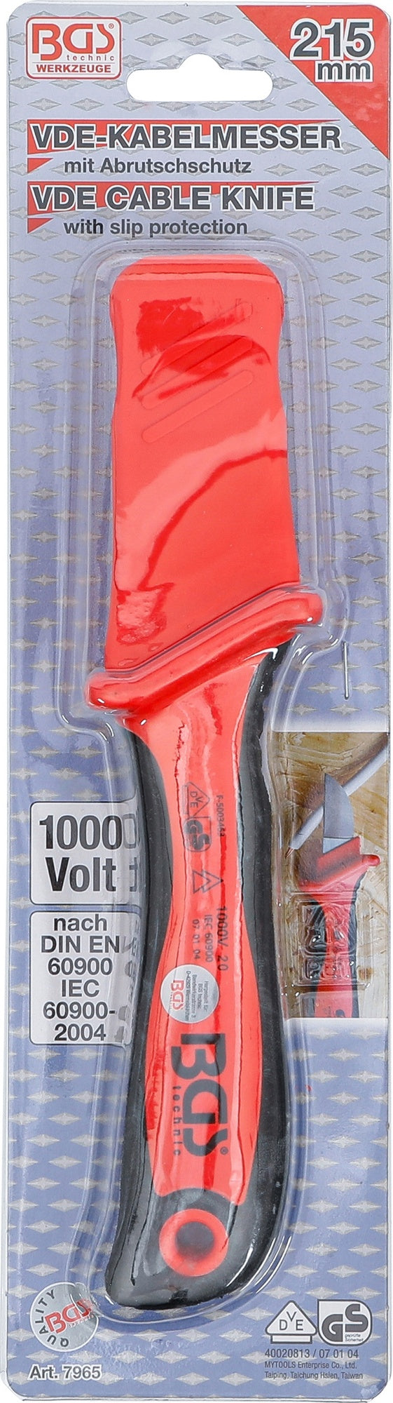 BGS 7965 VDE Kabelmesser mit Abrutschschutz