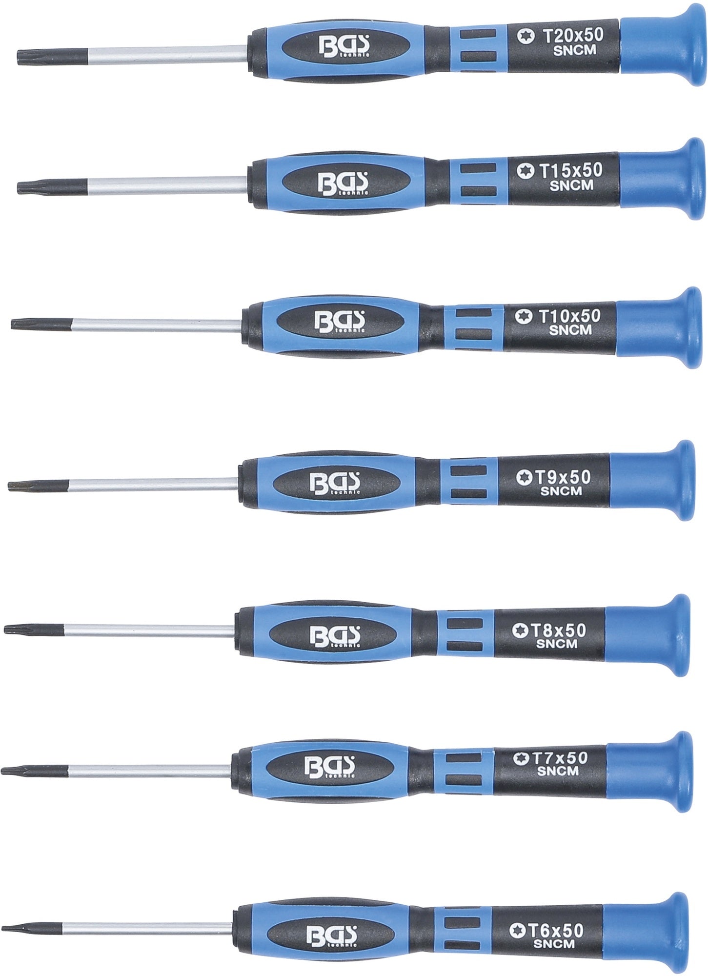 BGS 7967 Satz Präzisions Torx Schraubendreher T-Profil 7 teilig