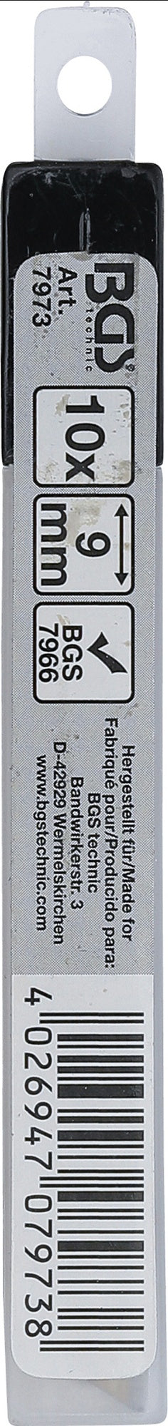 BGS 7973 Satz Ersatzklingen Klingenbreite 9mm 10 teilig