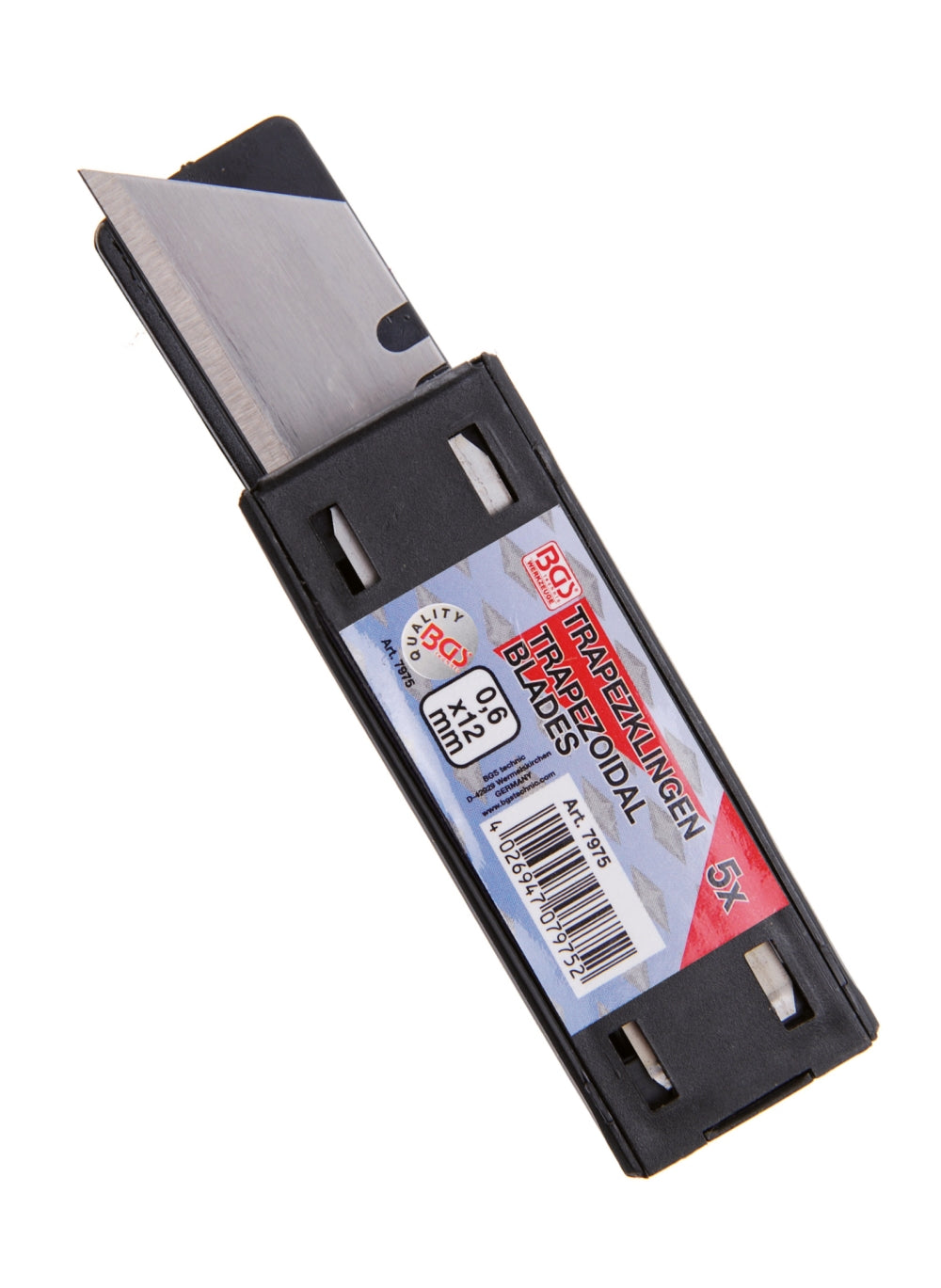 BGS 7975 Satz Trapezklingen 0,6mm x 12mm 5 teilig