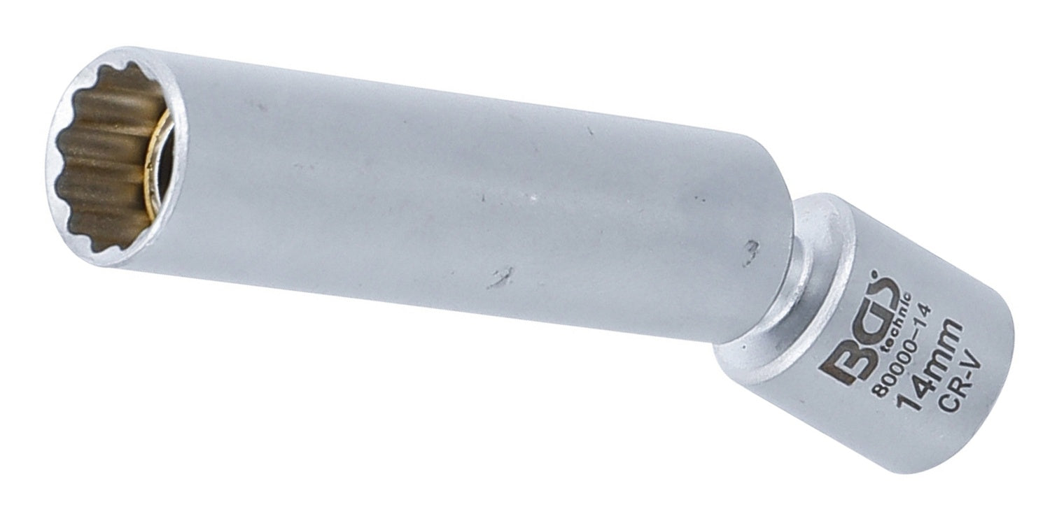 BGS 80000-14 Glühkerzen Zündkerzen Gelenkeinsatz SW 14mm Antrieb Innenvierkant 10mm (3/8")