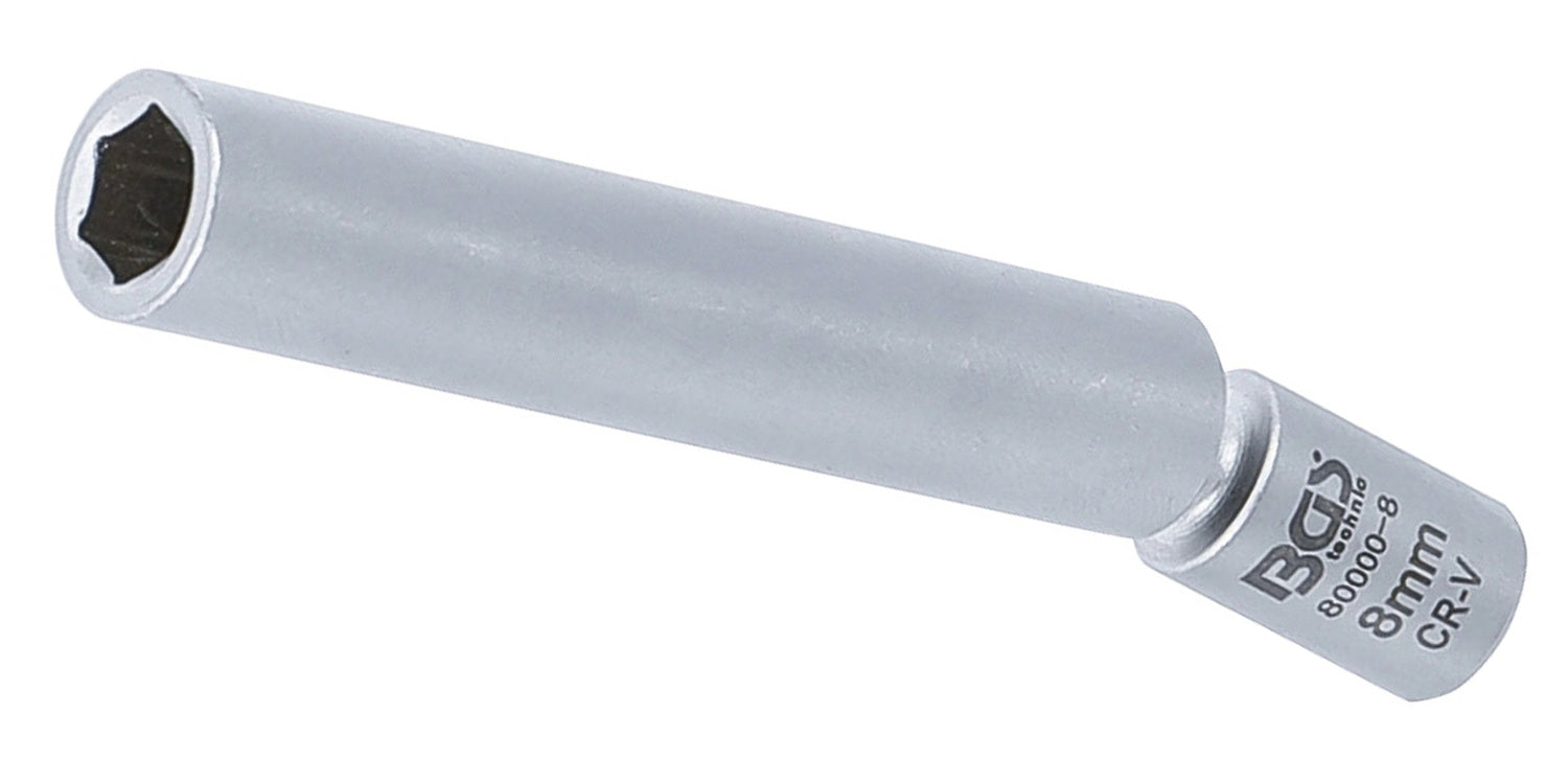BGS 80000-8 Glühkerzen Zündkerzen Gelenkeinsatz SW 8mm Antrieb Innenvierkant 6,3mm (1/4")