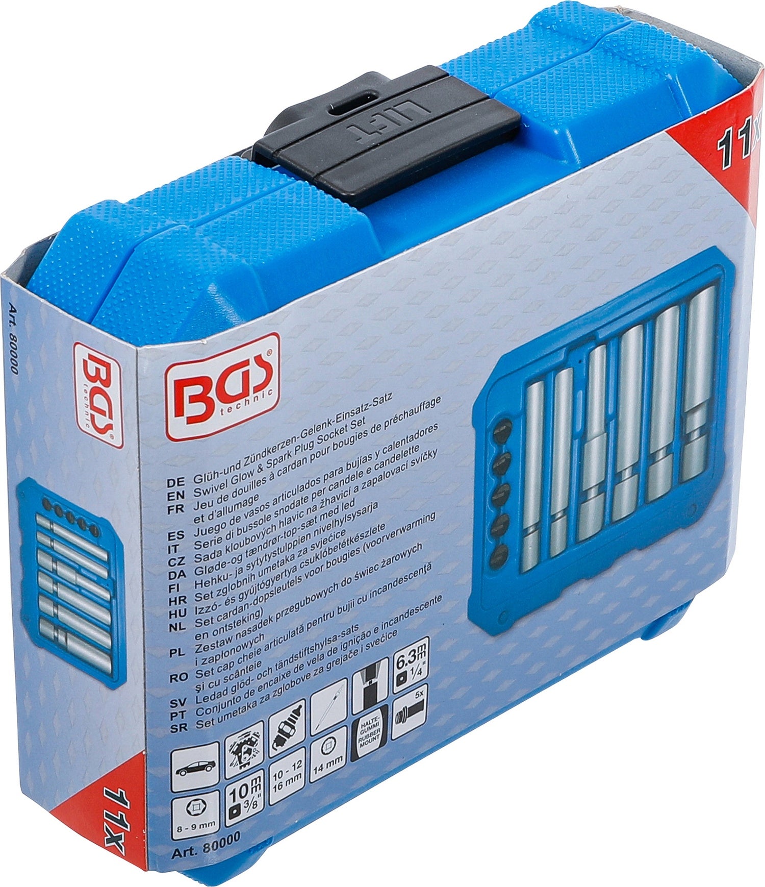 BGS 80000 Satz Glühkerzen Zündkerzen Gelenk Einsatz Antrieb Innenvierkant 6,3mm (1/4") 10mm (3/8") SW 8 -16mm