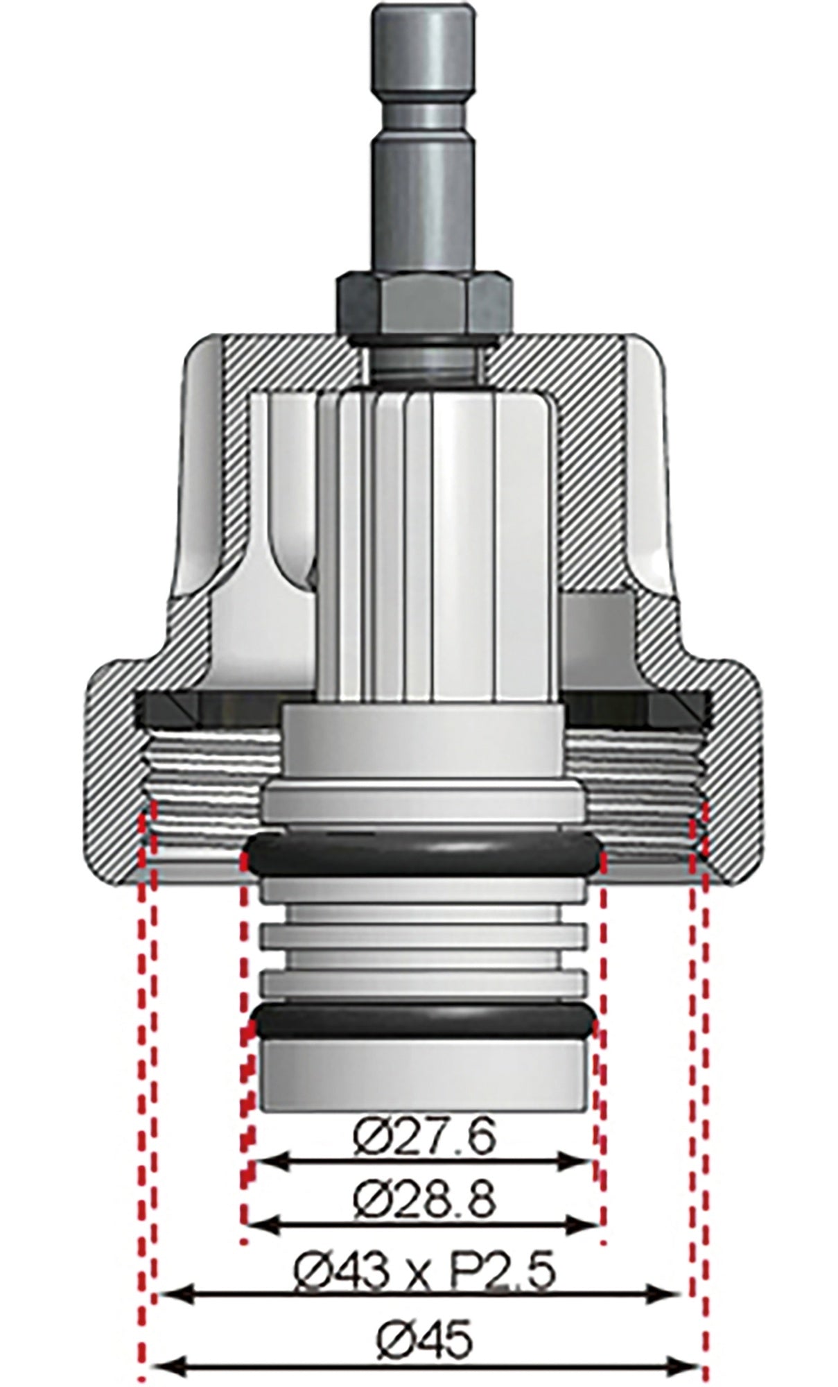 BGS 8027-16 Adapter Nummer 16 für Artikel 8027 8098 für Mercedes-Benz