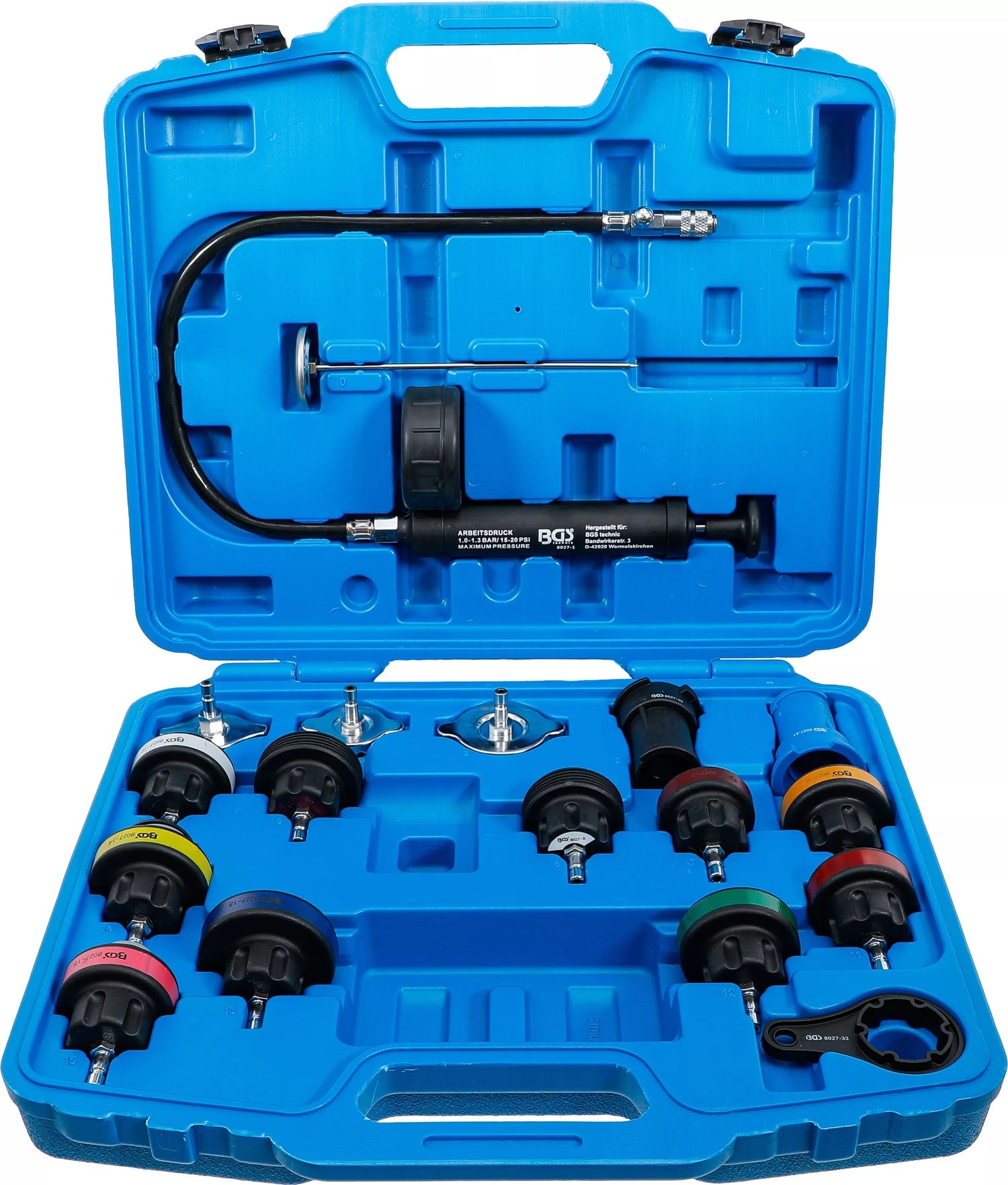 BGS 8027 Satz Kühlsystemtester Dichtigkeit Kühler Kühlwassersystem Abdrücksystem / Prüfgerät
