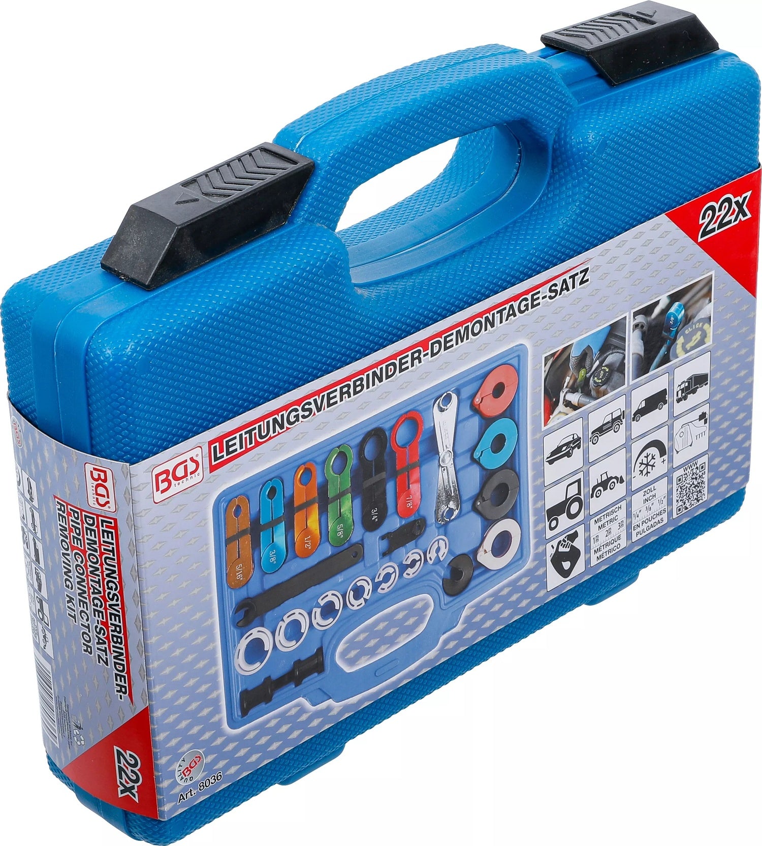 BGS 8036 Satz Demontagewerkzeug für Leitungsverbinder 22 teilig