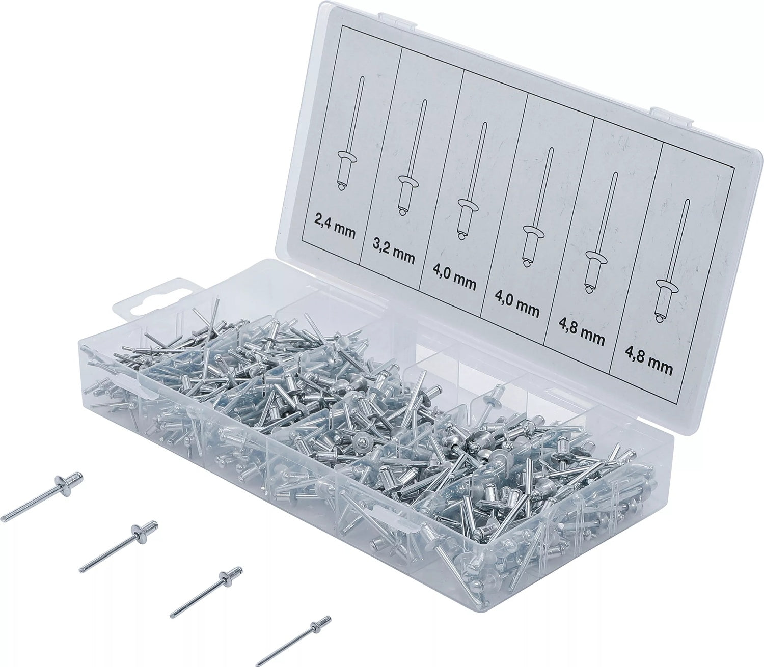 BGS 8058 Sortiment Poppnieten / Blindnieten 400 teilig in der Box
