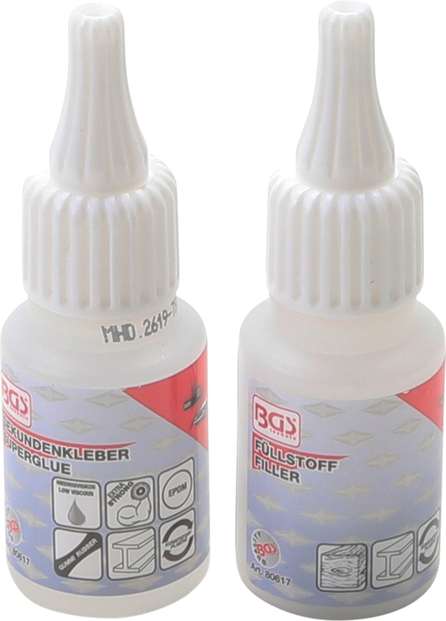 BGS 80617 Klebstoff Reparaturset 2-K Schweißnaht Industrieklebestoff 20gr / Granulat 20gr