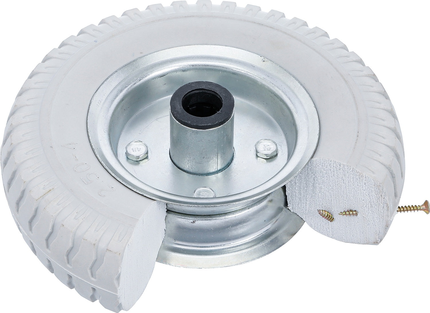 BGS DIY 80670 Rad für Sackkarren Bollerwagen PU grau Ø220mm