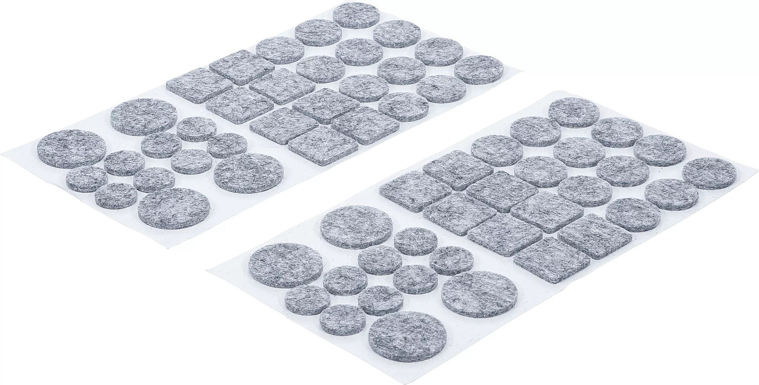 BGS DIY 80703 Satz Filzgleiter grau-meliert 64 teilig
