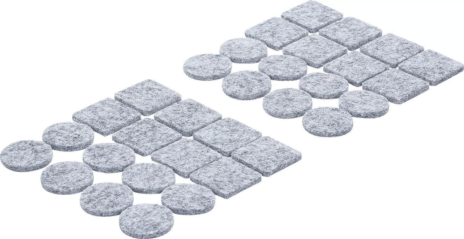 BGS DIY 80704 Satz Filzgleiter grau meliert 32 teilig Möbelgleiter