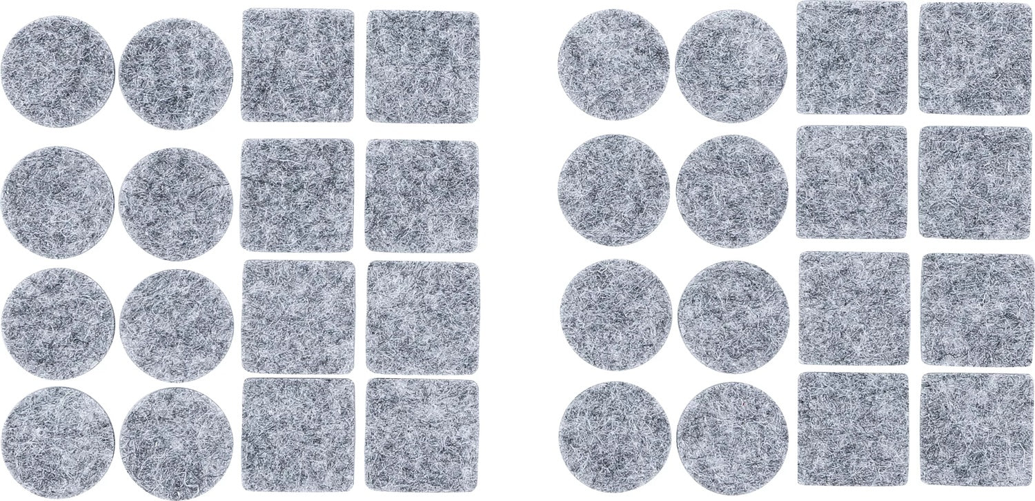 BGS DIY 80704 Satz Filzgleiter grau meliert 32 teilig Möbelgleiter