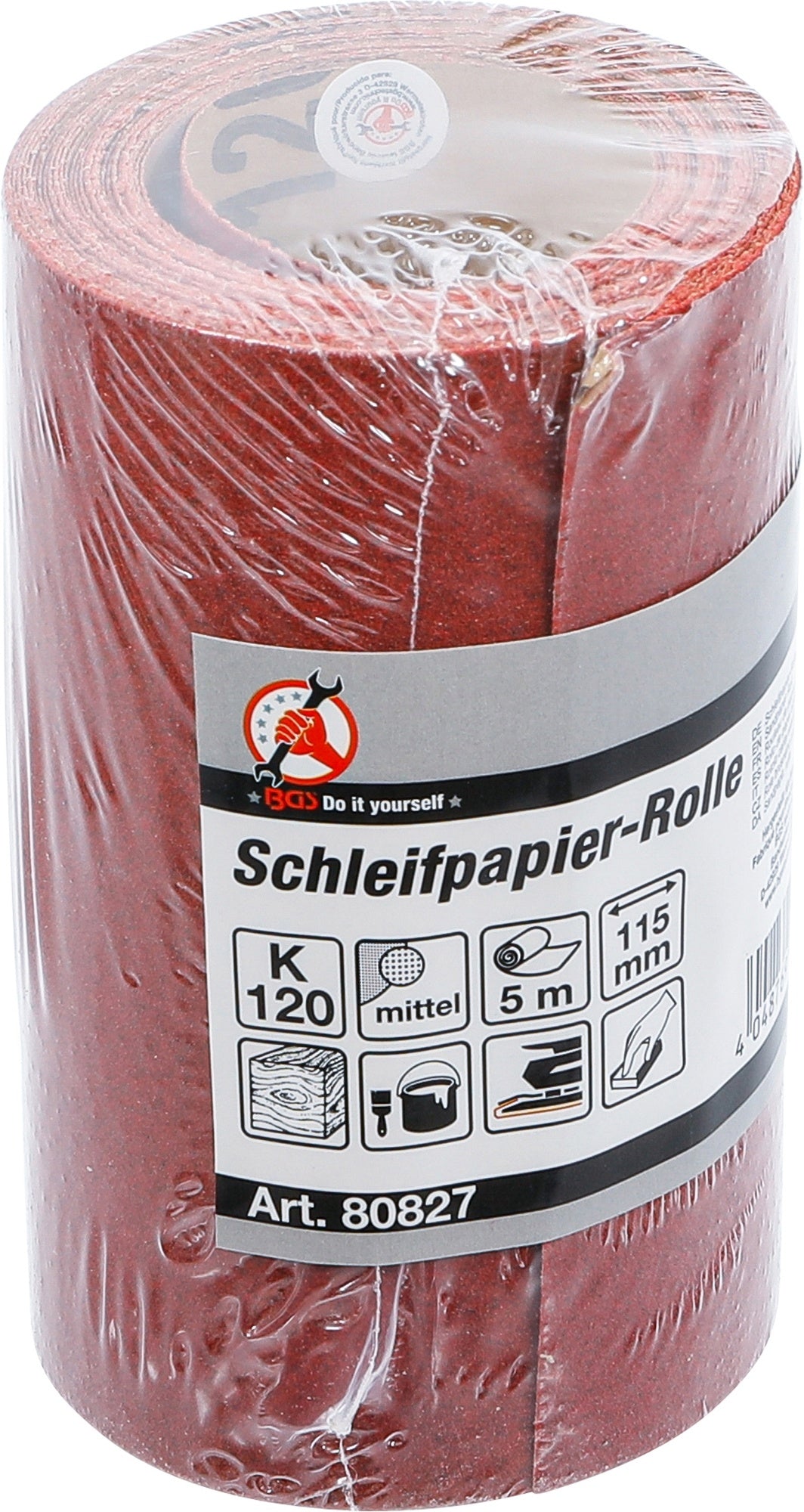 BGS DIY 80827 Rolle Schleifpapier 115mm x 5m Körnung 120