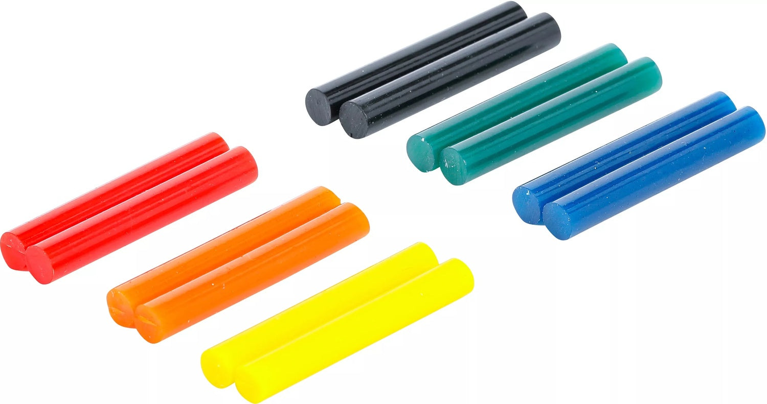 BGS DIY 80849 Heißklebepatronen bunt Ø 7,5mm x 50mm 12 teilig