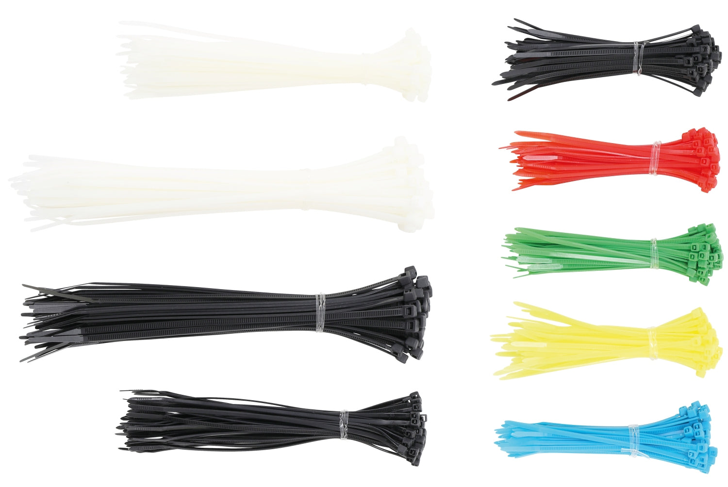 BGS DIY 80873 Sortiment Kabelbinder farbig 100 - 150 - 200mm 450 teilig