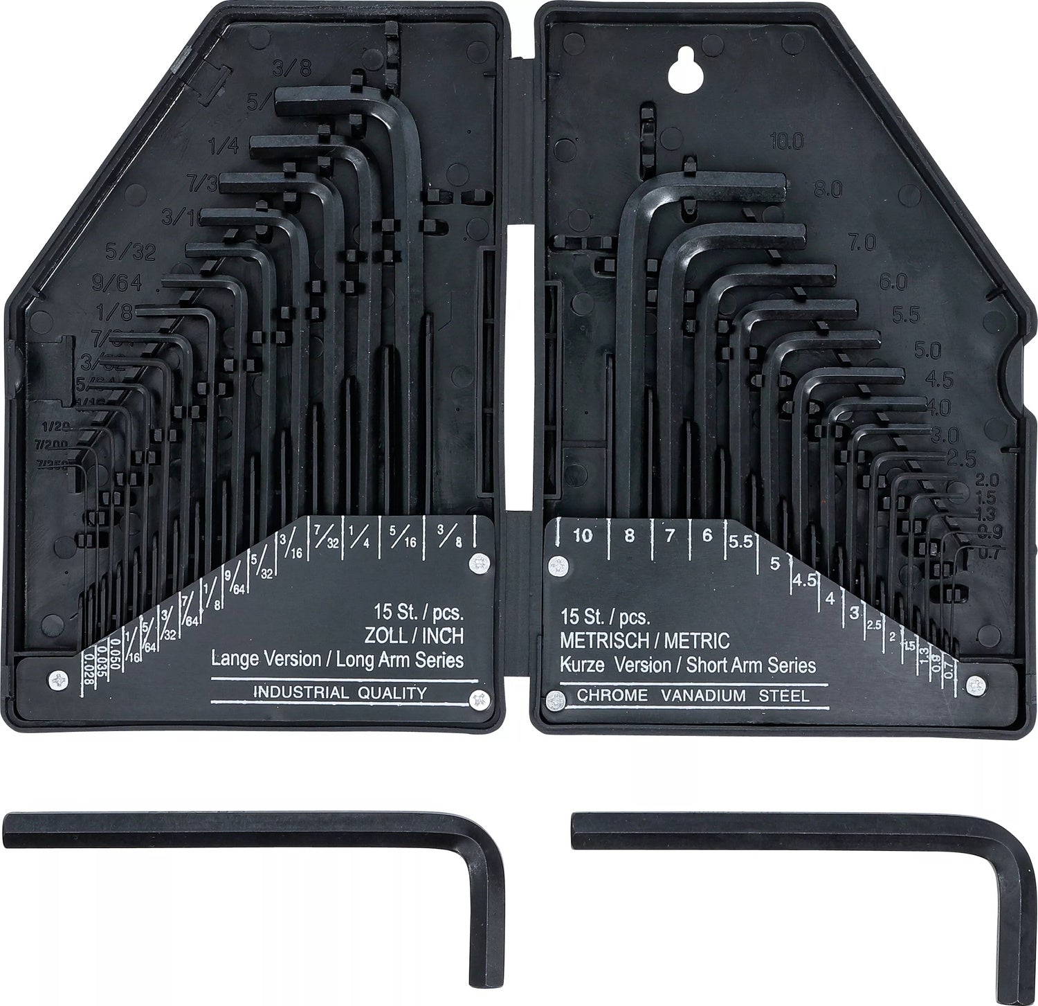 BGS DIY 810 Satz Innensechskant Winkelschlüssel Zoll + metrisch 30 teilig