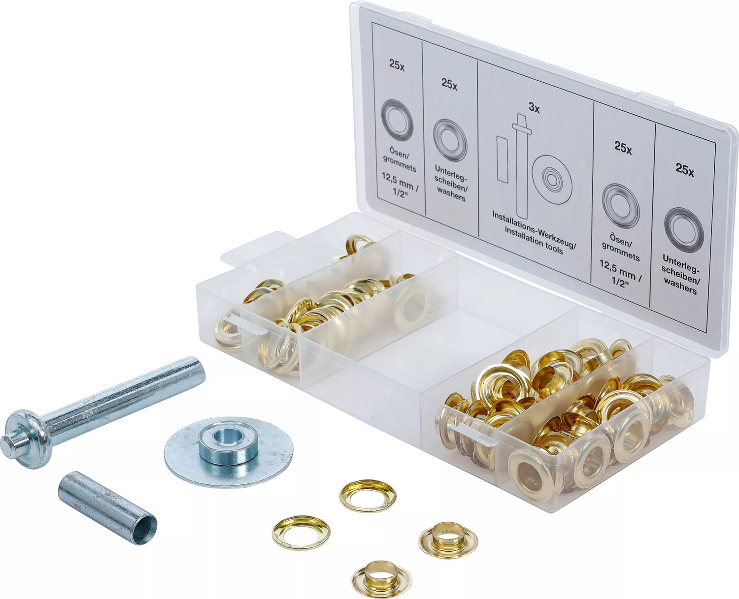 BGS 8111 Sortiment zum Einschlagen von Ösen 103 teilig