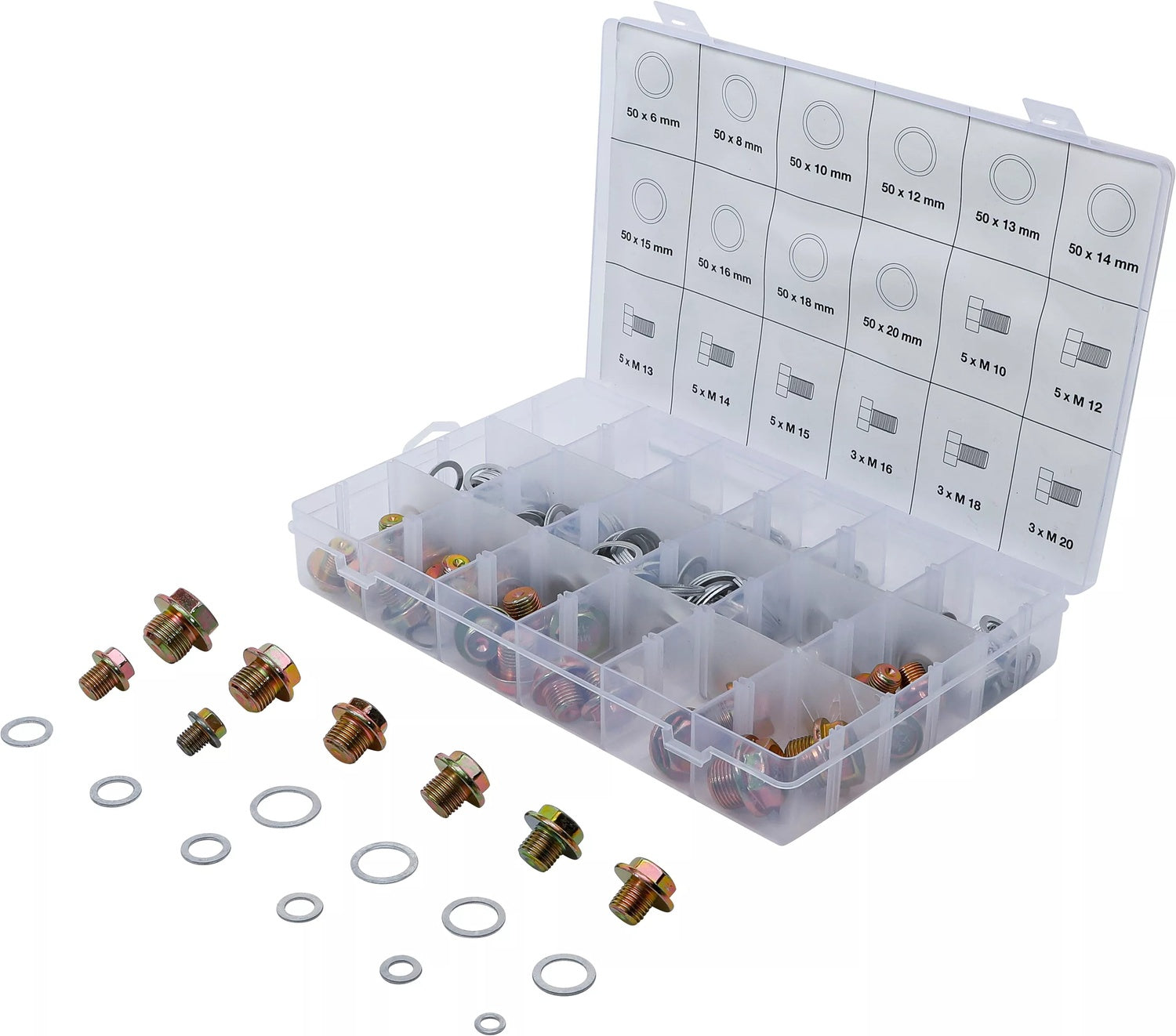BGS 8119 Sortiment Ölwannenschrauben und Aludichtringe 534 teilig