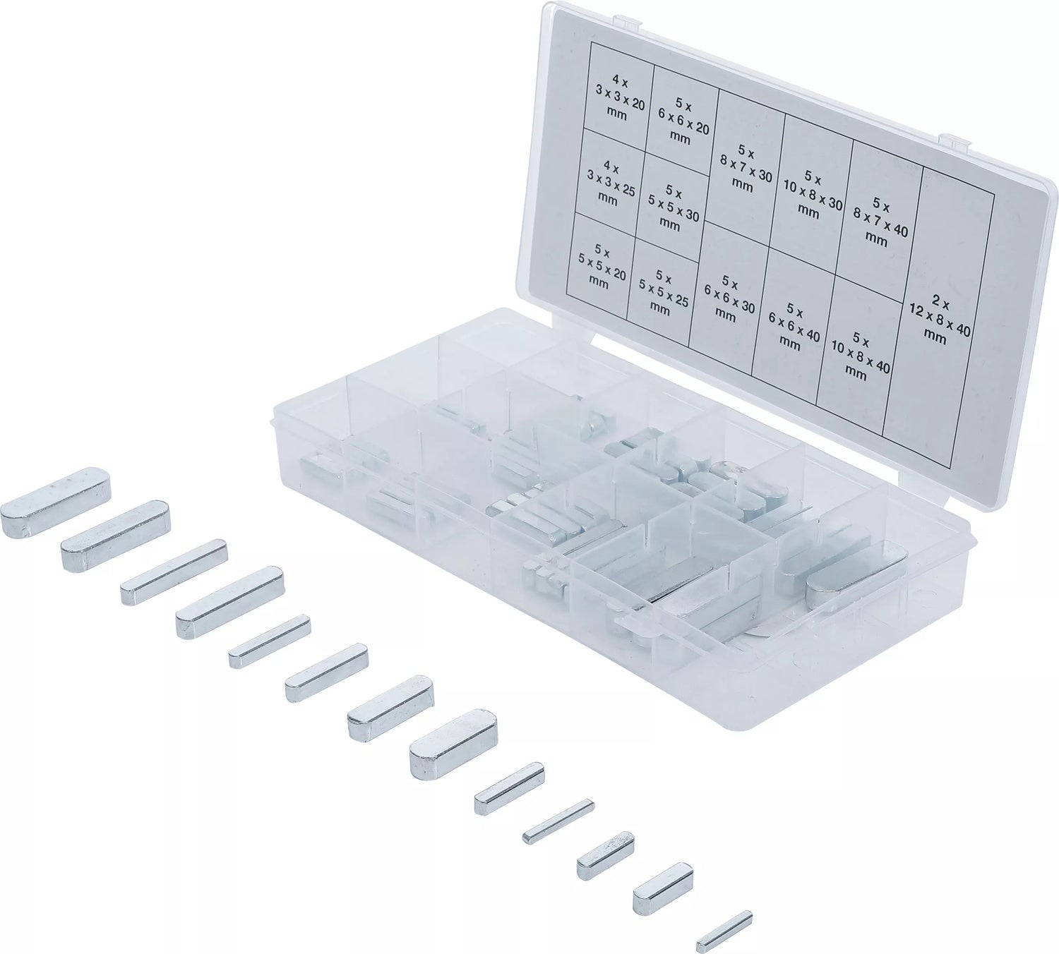 BGS 8141 Sortiment Passfedern 60 teilig