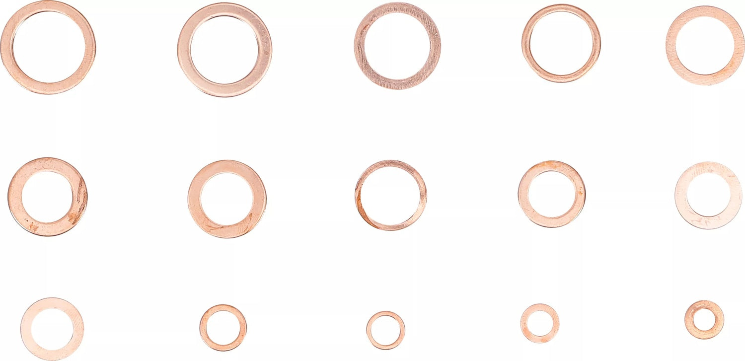 BGS 8144 Sortiment O-Ringe / Dichtungsringe Kupfer für Ölablassschrauben in Zollgrößen 75 teilig