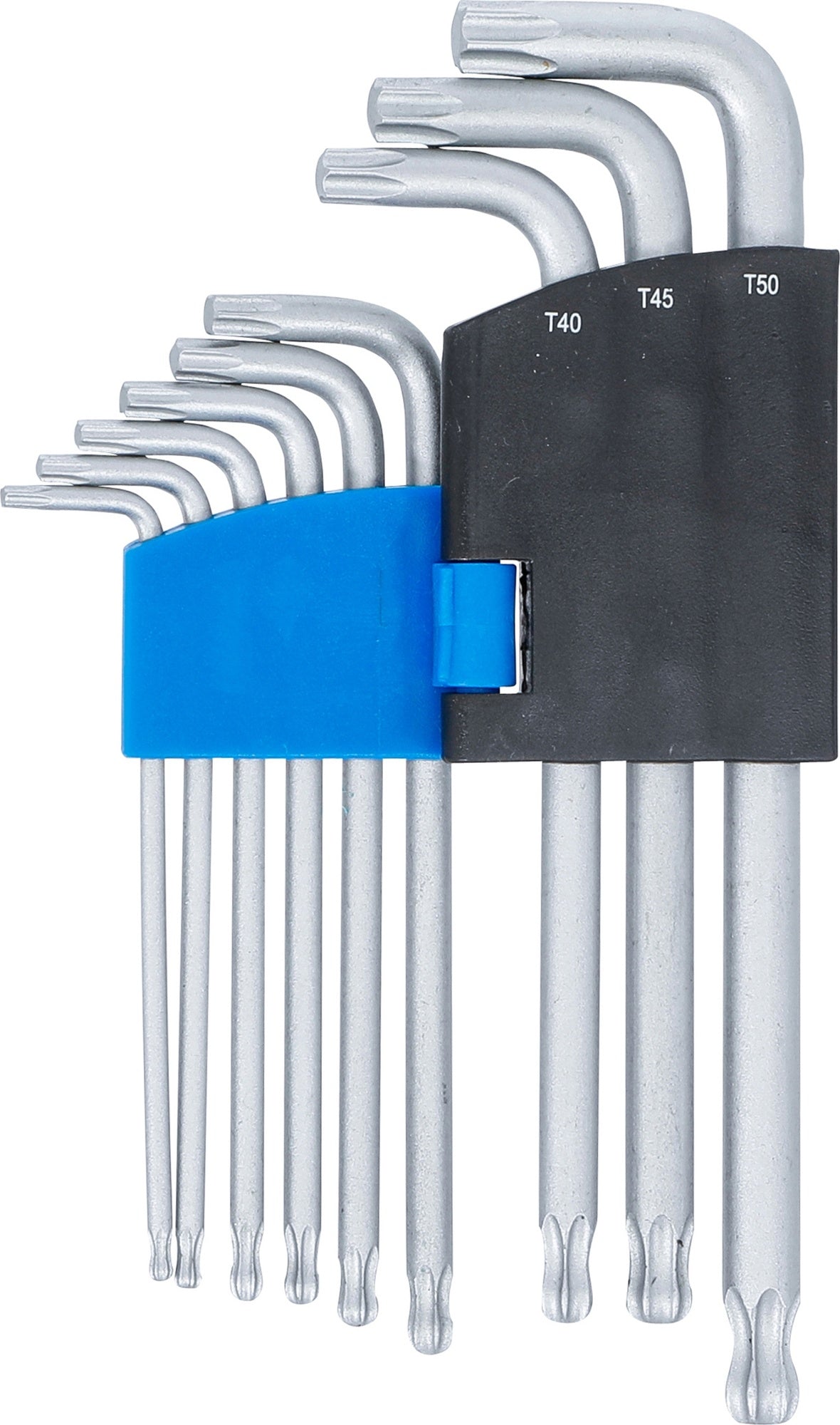 BGS 818 Satz Winkelschlüssel T-Profil (für Torx) mit Kugelkopf T10 - T50 mm 9 teilig
