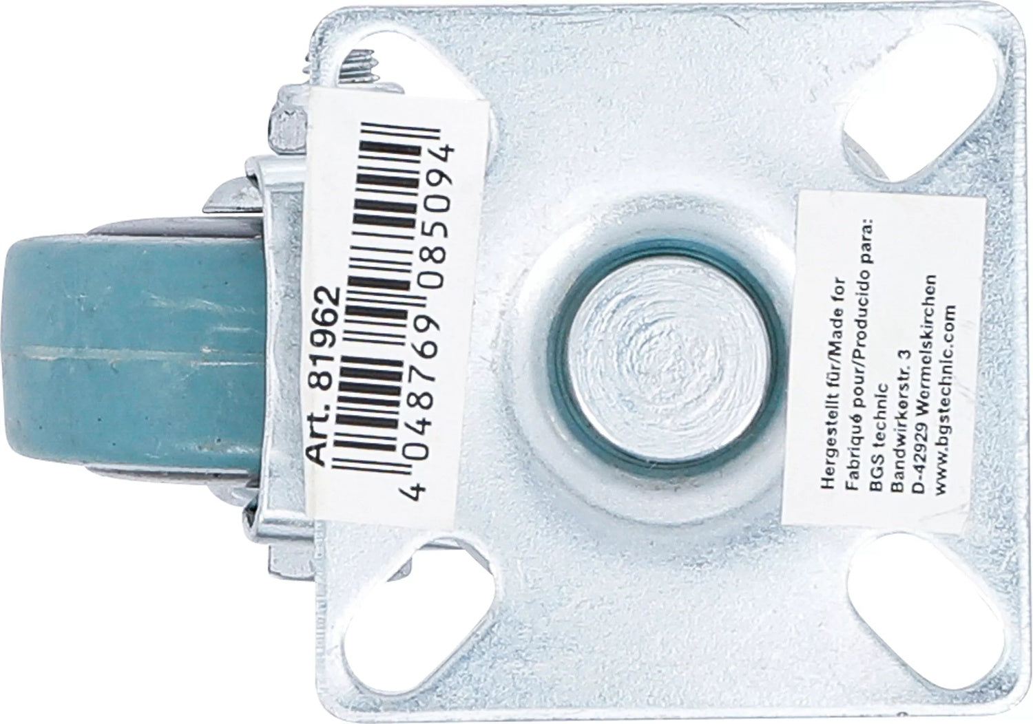 BGS DIY 81962 Lenkrolle Gummi mit Anschraubsockel Ø 50mm