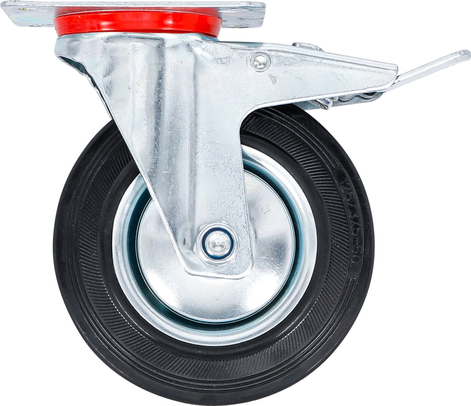 BGS DIY 81968 Lenkrolle mit Bremse Anschraubsockel Ø125mm