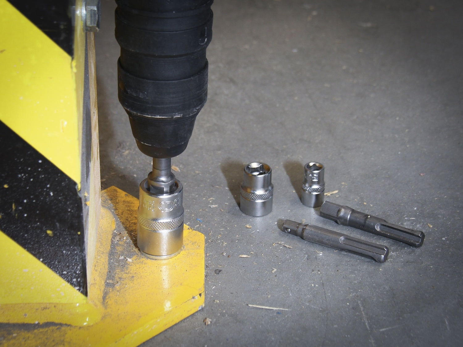 BGS 8214 Satz SDS Bohrmaschinen Adapter auf Vierkant 6,3mm (1/4") + 10mm (3/8") + 12,5mm (1/2")