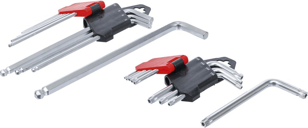 BGS DIY 822 Satz Innensechskant Winkelschlüssel lang metrisch T-Profil (für Torx) T10 - T50 18-teilig