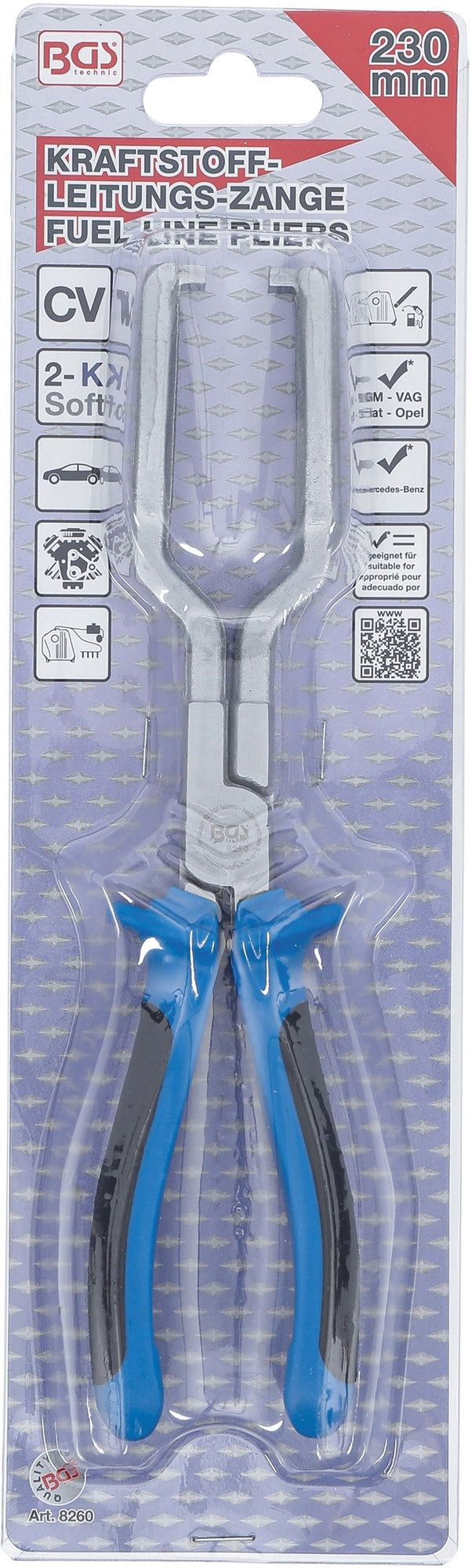 BGS 8260 Kraftstoffleitung Zange Länge 230mm