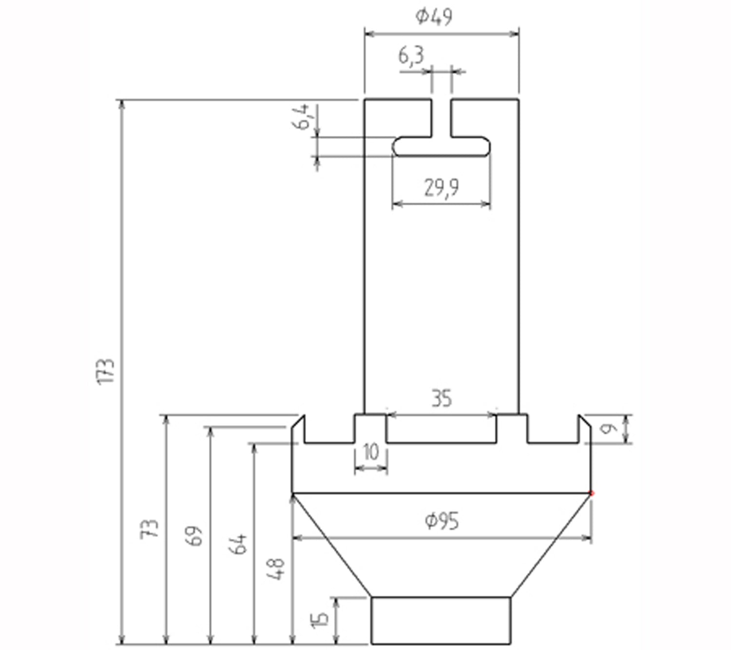 BGS 8269 Nutmutter Einsatz für Mercedes-Benz Atego 80 - 95mm