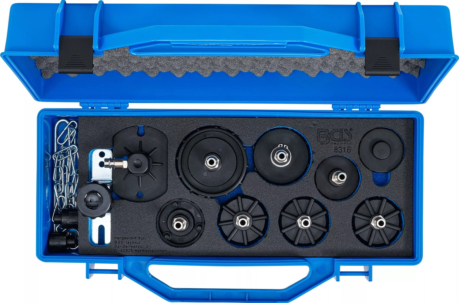 BGS 8316 Satz Adapter für Artikel 8315 für Audi BMW Ford Honda Nissan Opel VW