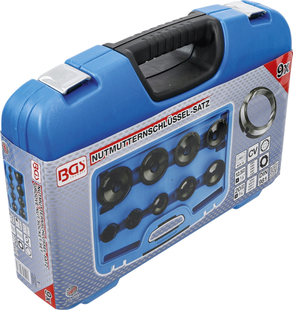 BGS 8327 Satz Nutmutternschlüssel Zapfen innen liegend KM4 - KM12