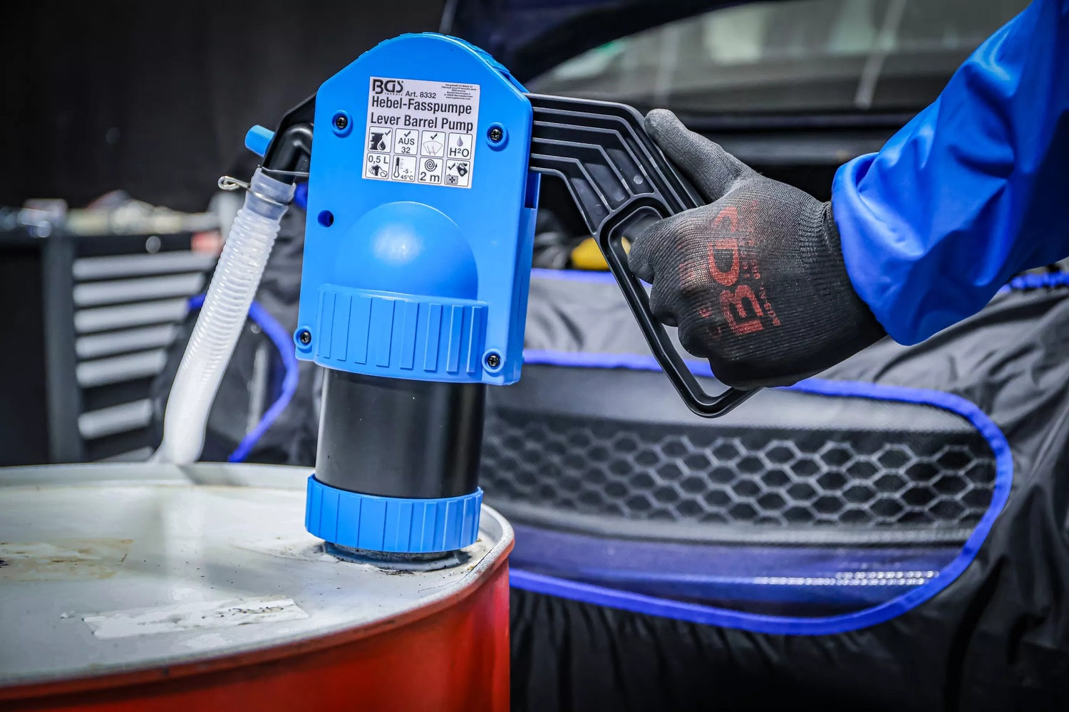 BGS 8332 Hebel Fasspumpe für Harnstoff (AUS32) Wasser Schmierstoffen etc.