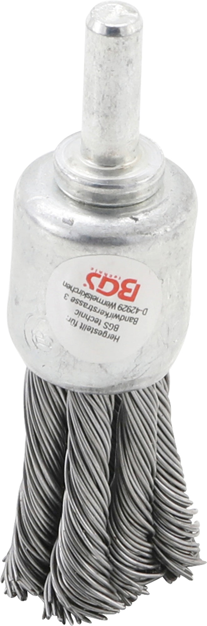 BGS 8363 Pinsel Drahtbürste gezopft Ø20mm Aufnahme Ø6mm Stift Stahl