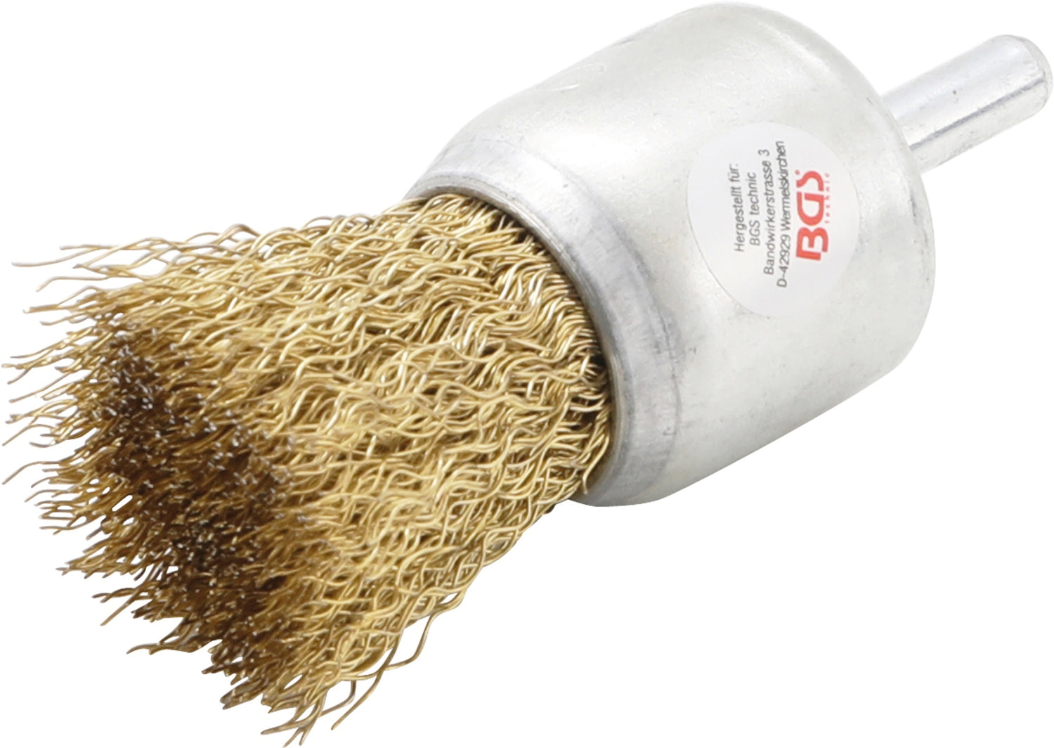 BGS 8364 Pinsel Drahtbürste vermessingt Ø25mm Aufnahme Ø6mm Stift