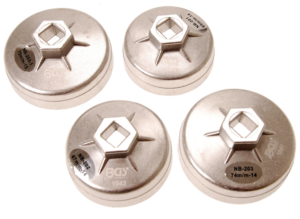 BGS 8384 Satz Ölfilterschlüssel Ölfilterkappen Ø 65-75mm 4 teilig