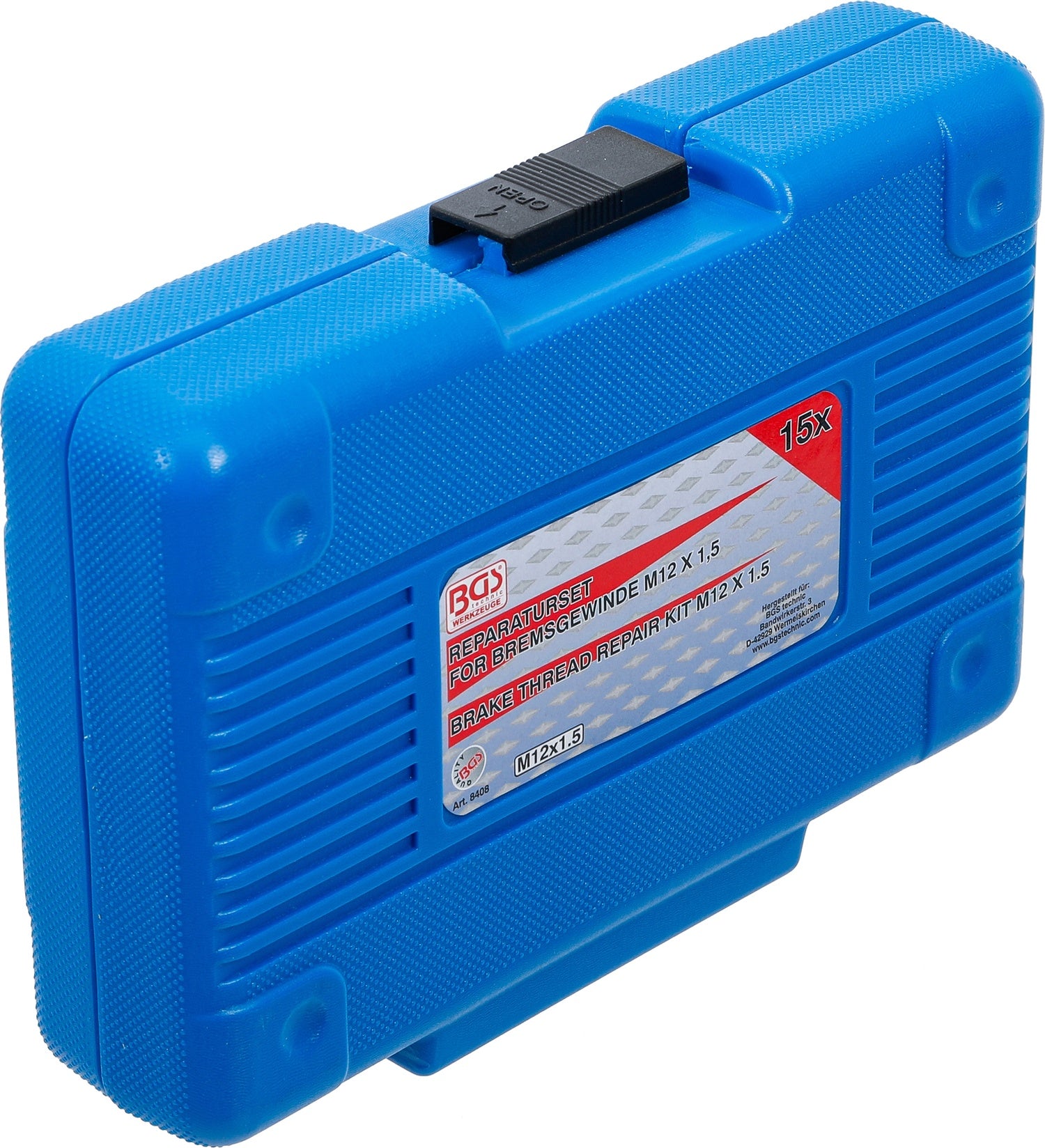 BGS 8408 Satz Gewindereparatur für Bremssattel Führungsbolzen M12 x 1,5 VAG VW Audi Seat Skoda