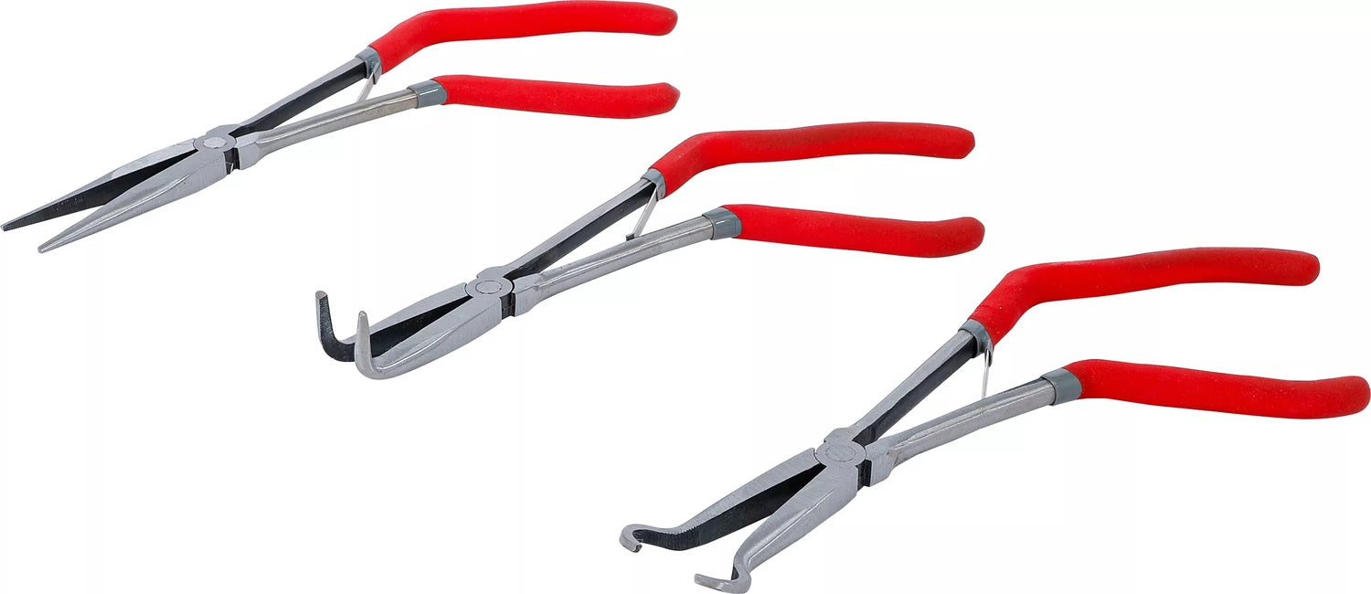 BGS DIY 84528 Satz Telefonzangen Langbeckzangen mit Pistolengriff Länge 275mm 3 teilig