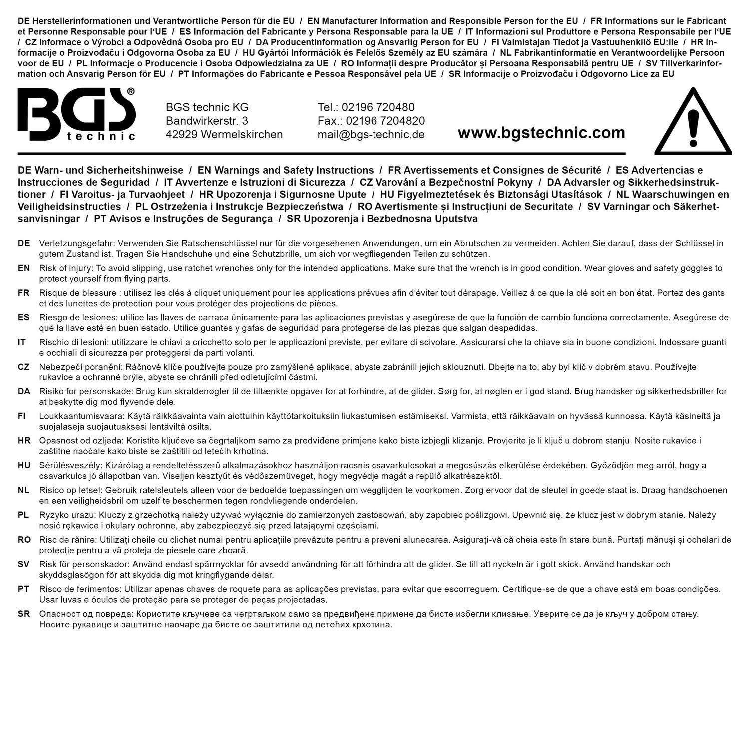 BGS DIY 84529 Satz Einsteck Ratschenringschlüssel Bitsatz 6-20mm 27 teilig