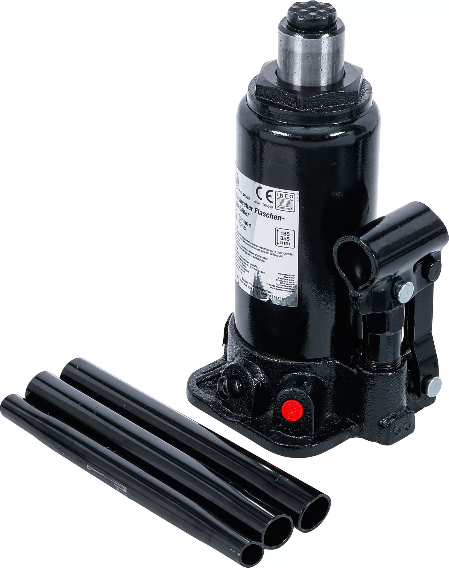 BGS DIY 84532 Hydraulischer Flaschen Wagenheber Flaschenheber 5 Tonnen