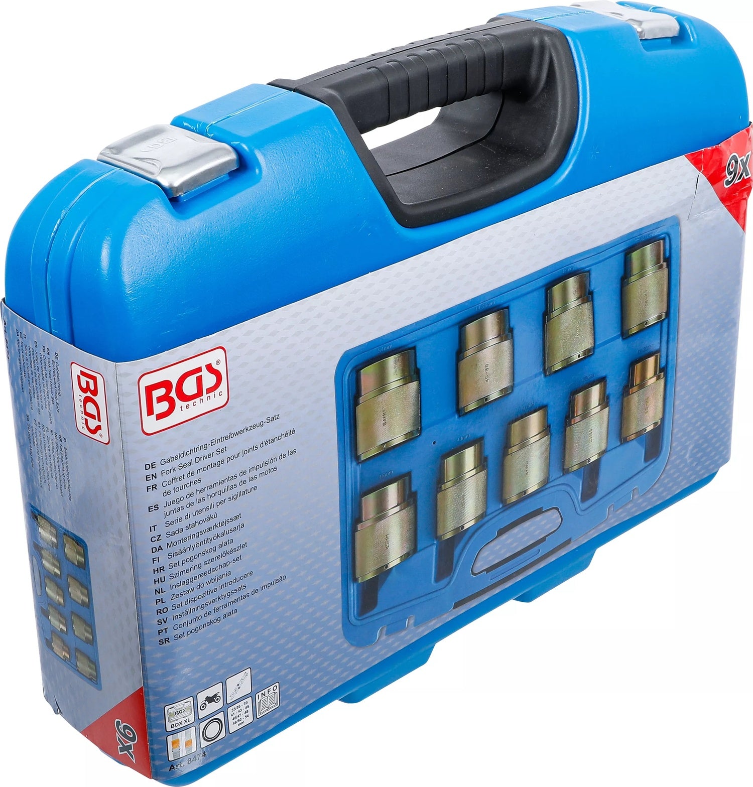 BGS 8474 Satz Eintreibwerkzeug für Motorrad Gabeldichtringe 9 teilig