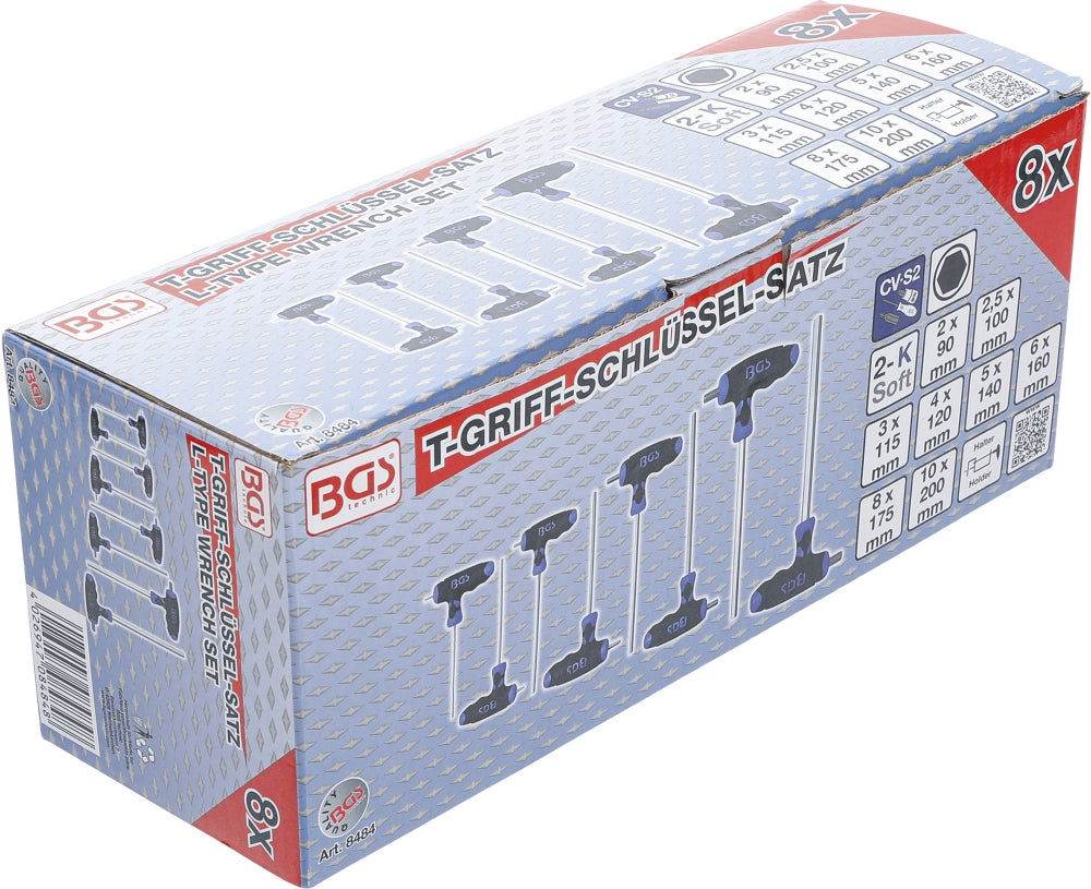 BGS 8484 Satz T-Griff Schlüssel Innensechskant 2 - 10mm 8 teilig