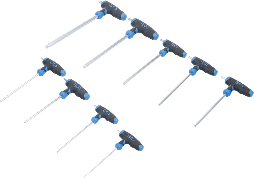 BGS 8485 Satz T-Griff Schlüssel mit T-Profil (für Torx) T10 - T50 9 teilig